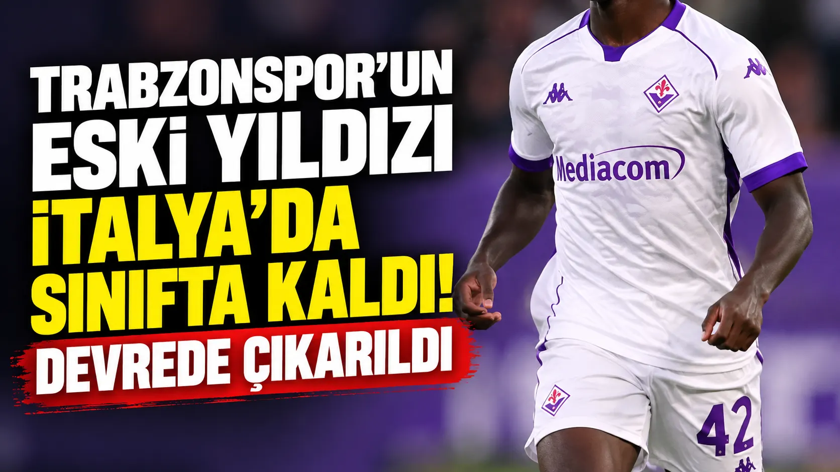 Trabzonspor'un eski yıldızı İtalya'da sınıfta kaldı! Devrede çıkarıldı