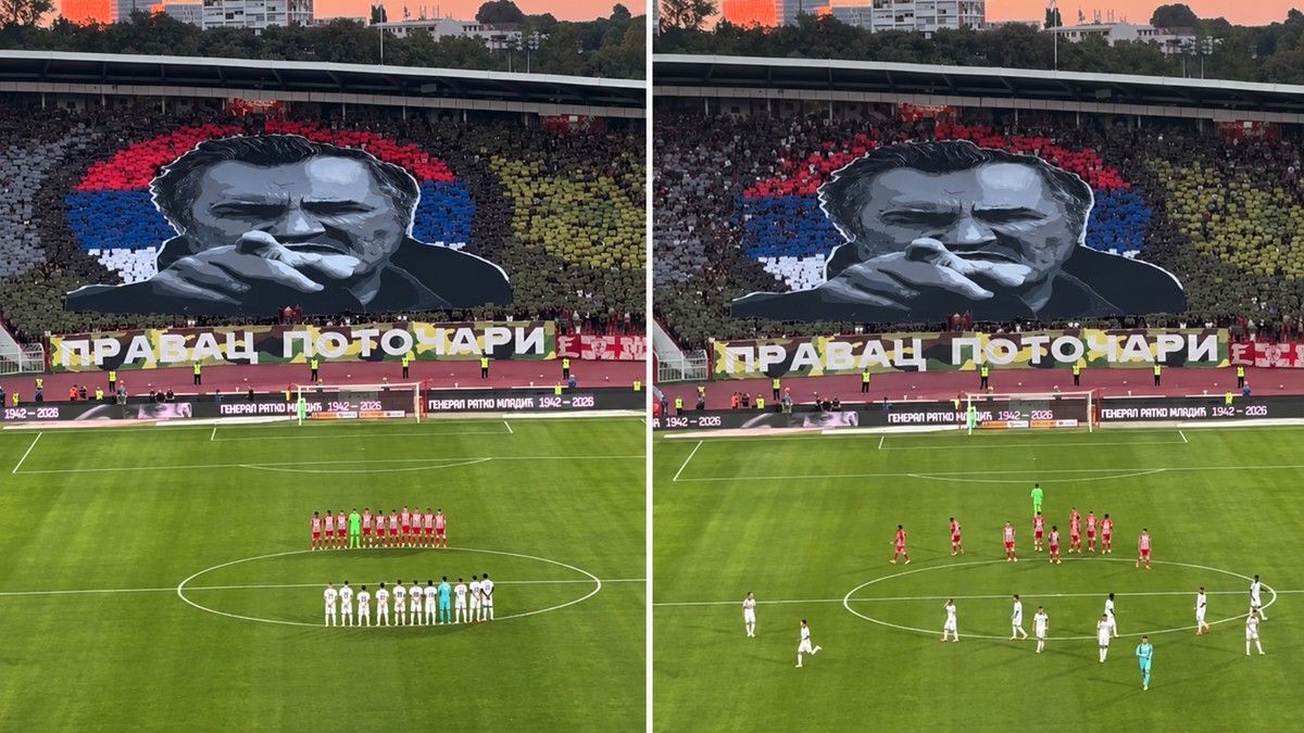 Kızılyıldız taraftarlarından yeni Mladić skandalı! UEFA 90 bin Euro ceza vermişti