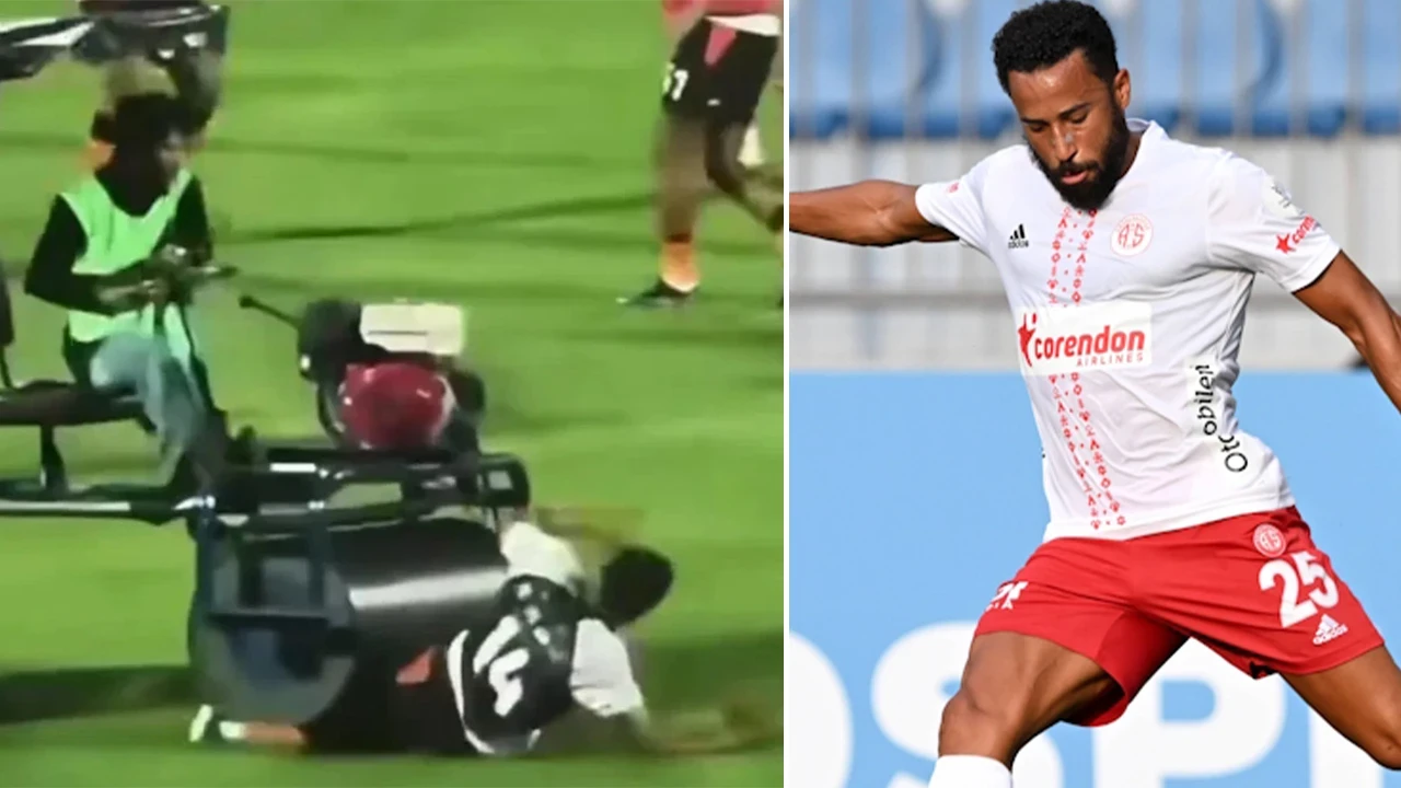 Süper Lig'in eski yıldızı silindirin altında kaldı: Futbol sahasında sıra dışı kaza