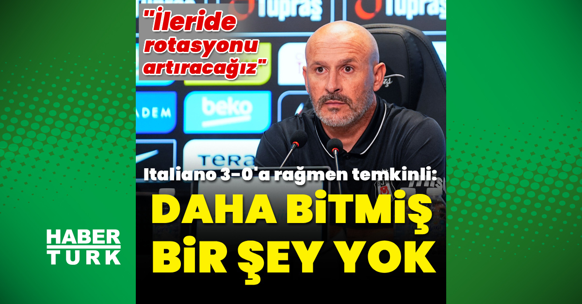 Beşiktaş Teknik Direktörü Vincenzo Italiano: Daha bitmiş bir şey yok