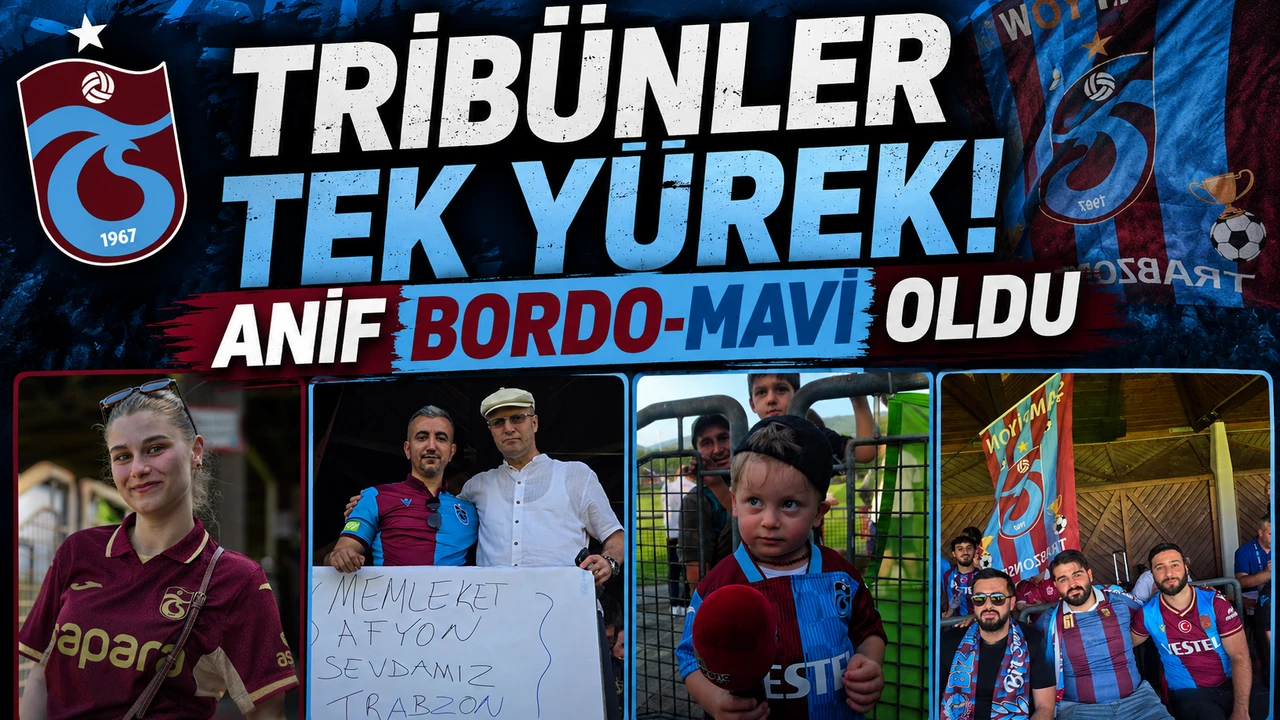 Anif Stadyumu Bordo-Maviye Büründü! Trabzonspor Taraftarından Muhteşem Destek