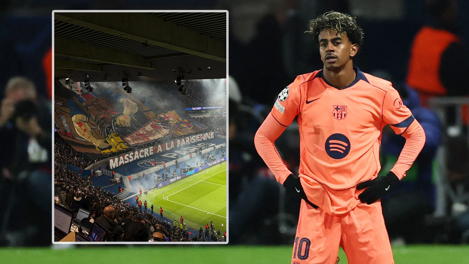 Barcelona maç öncesi açılan koreografi nedeniyle PSG'yi UEFA'ya şikayet edecek