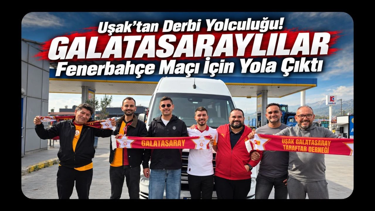Uşak’tan Derbi Yolculuğu! Galatasaraylılar Fenerbahçe Maçı İçin Yola Çıktı