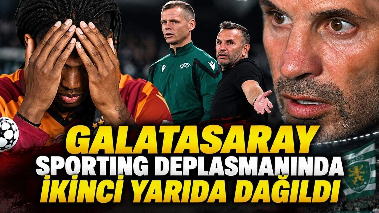 Galatasaray Sporting deplasmanında ikinci yarıda dağıldı