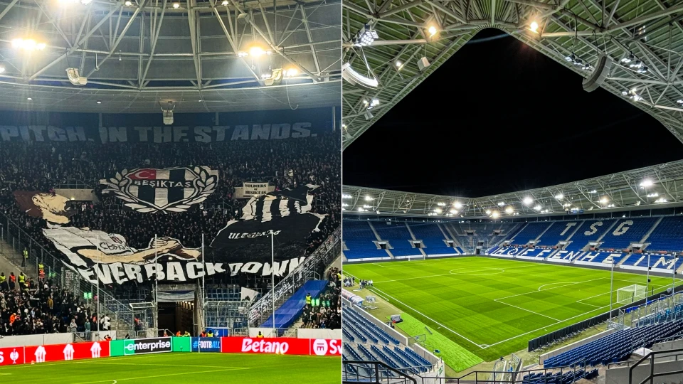 Beşiktaş taraftarından Hoffenheim deplasmanında koreografi: "Asla pes etme"
