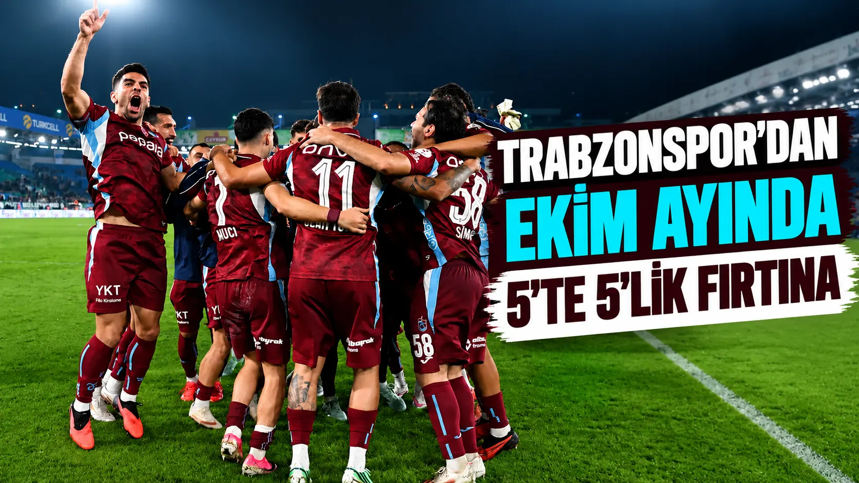 Trabzonspor’dan ekim ayında 5’te 5’lik fırtına