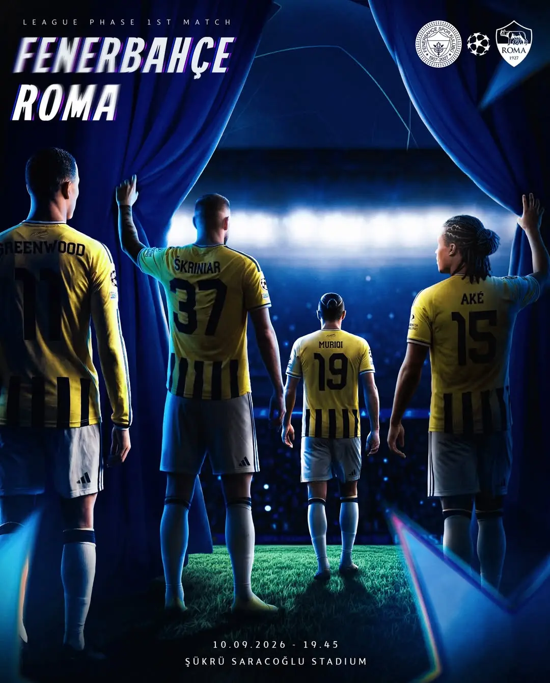 Fenerbahçe Şükrü Saracoğlu'nda Roma'yı Konuk Edecek