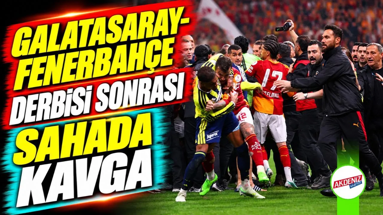 Galatasaray-Fenerbahçe Derbisi Sonrası Sahada Kavga