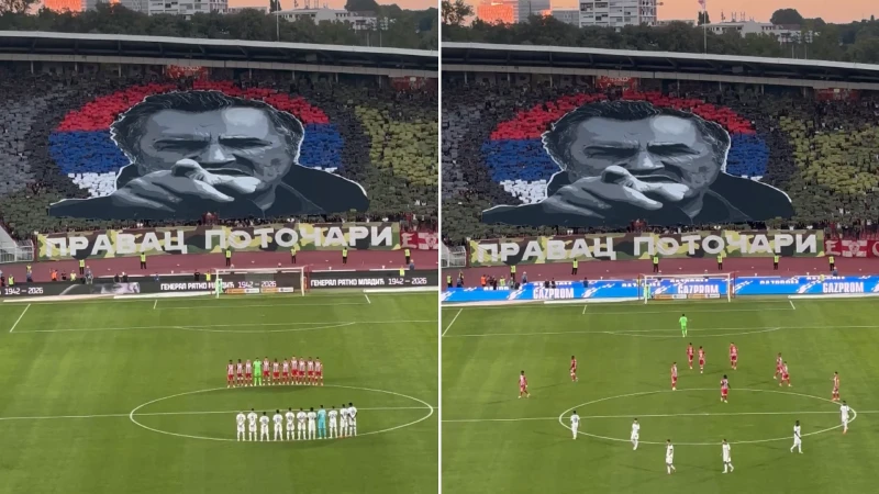 Trabzonspor'un Avrupa'daki rakibinden skandal koreografi: Savaş suçlusunu böyle andılar