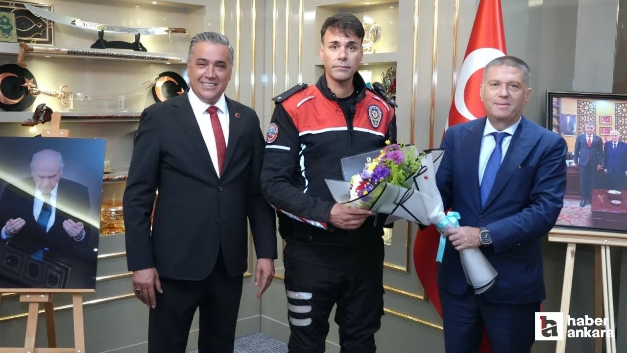 Fenerbahçe formalı çocuğu koruyan komiser yardımcısı ile Gençlerbirliği yöneticileri bir araya geldi