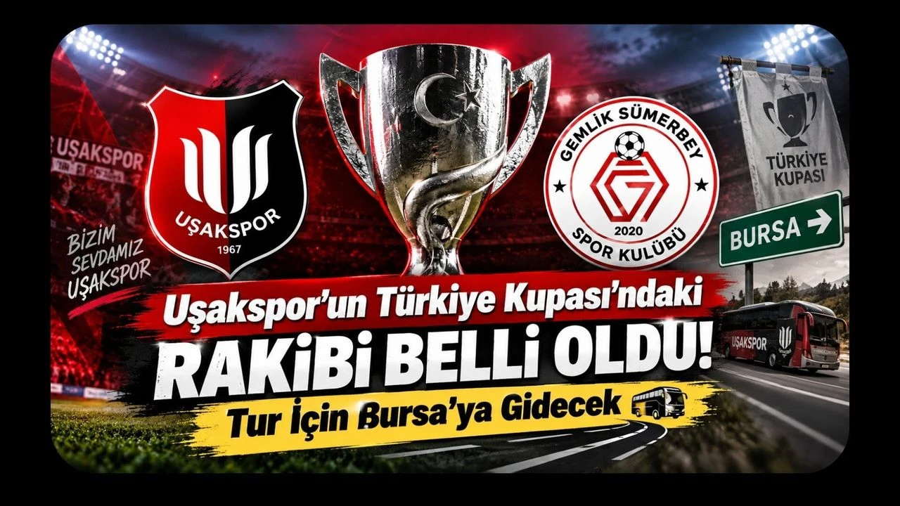 Uşakspor’un Türkiye Kupası’ndaki Rakibi Belli Oldu! Tur İçin Bursa’ya Gidecek