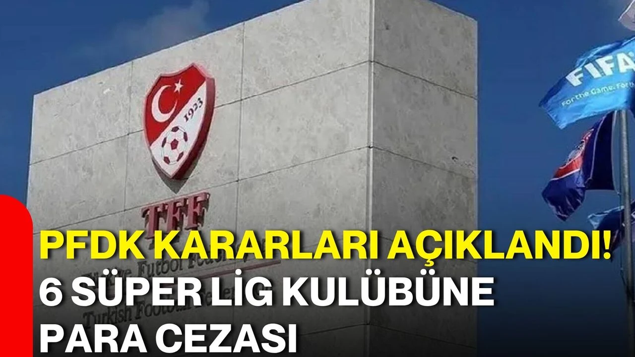 PFDK kararları açıklandı! 6 Süper Lig kulübüne para cezası