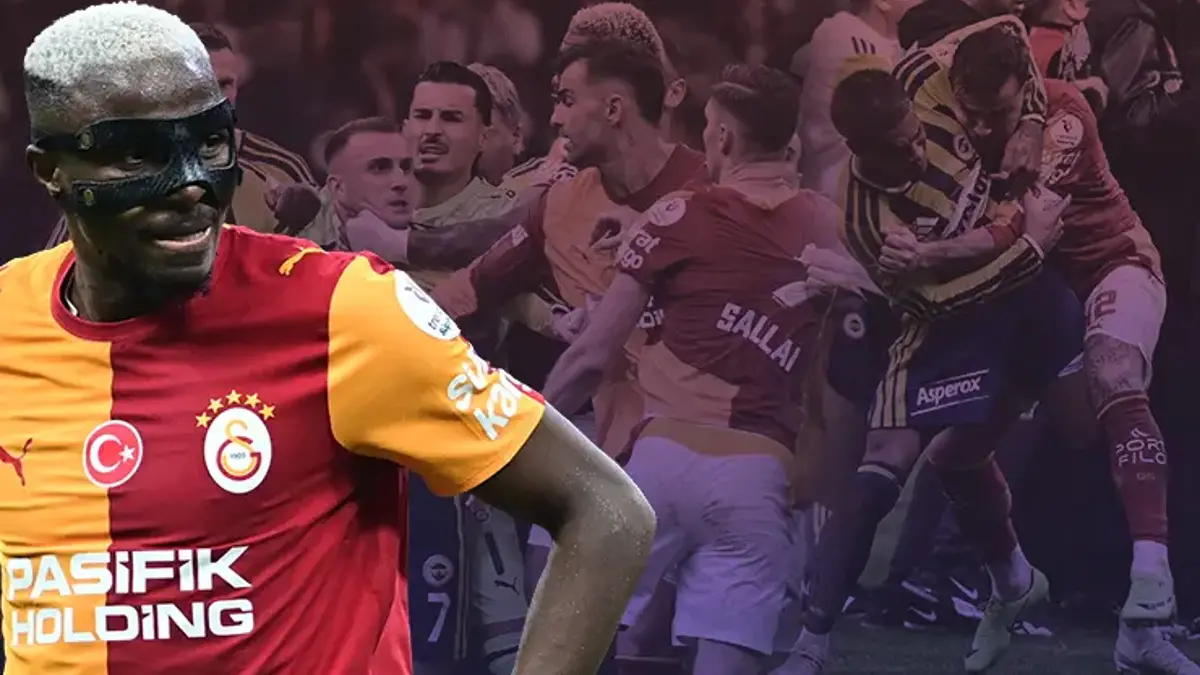 ‘Osimhen İstanbul’un kralı!’ Olaylı Galatasaray-Fenerbahçe maçı dış basında ‘Derbide vahşi batı’