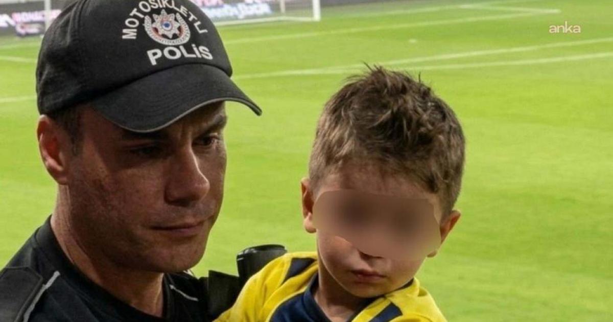 Fenerbahçe formalı çocuğu kucağına alan Komiser Yardımcısı Yurduseven: O küçük vücudundaki titreme gerçekten üzücüydü