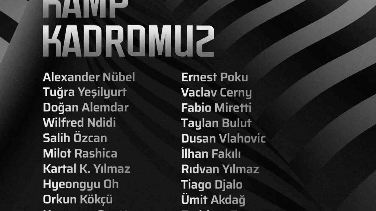Beşiktaş, Amed Sportif Faaliyetler Maçı İçin Kadrosunu Açıkladı