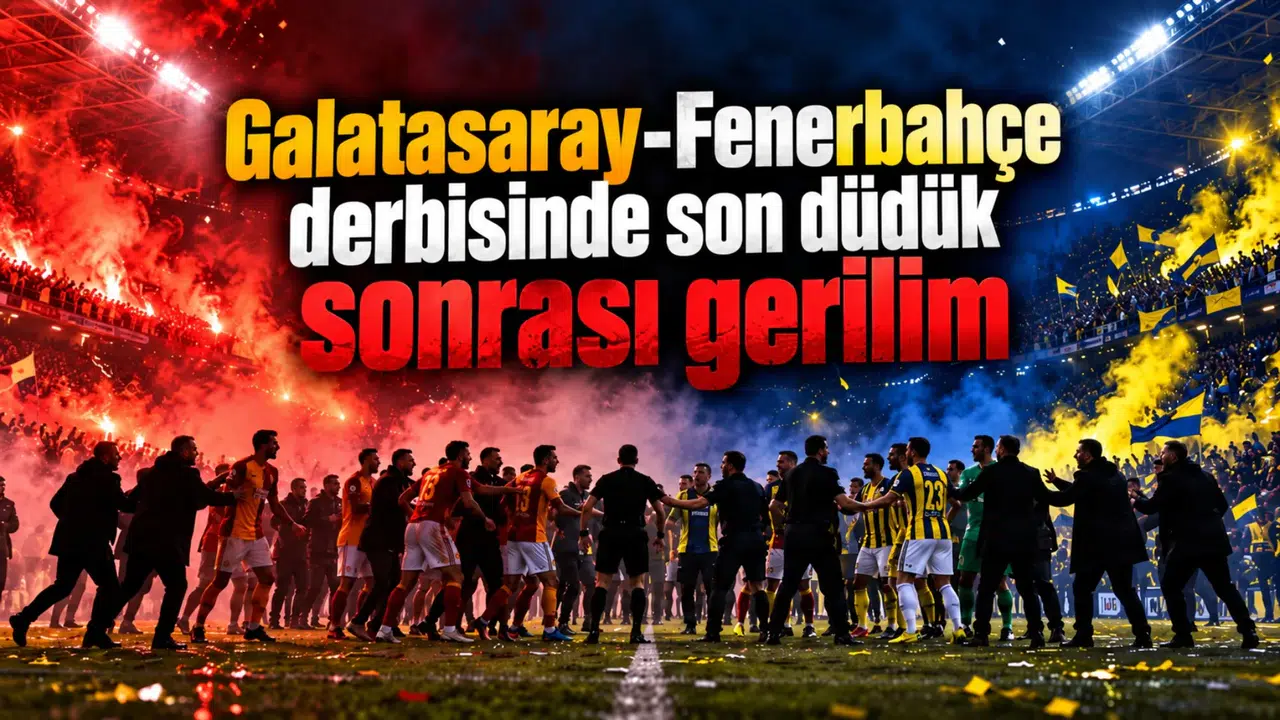 Galatasaray-Fenerbahçe derbisinde son düdük sonrası gerilim
