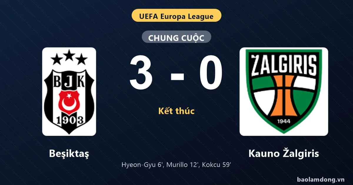 Maç istatistikleri Beşiktaş 3-0 Kauno Žalgiris: O. Kökçü parlıyor, Beşiktaş kazanıyor ve ilerliyor.