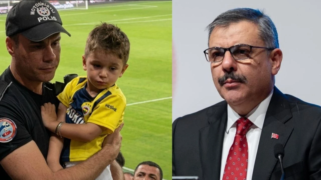 Bakan Çiftçi’den Fenerbahçe forması giyen çocuğu koruyan polise teşekkür