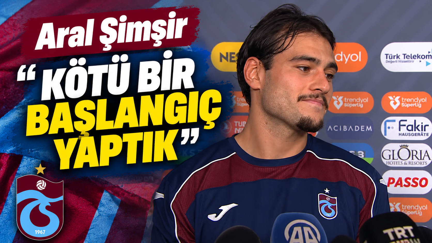 Trabzonspor'un yıldızı Aral Şimşir "Kötü bir başlangıç yaptık"