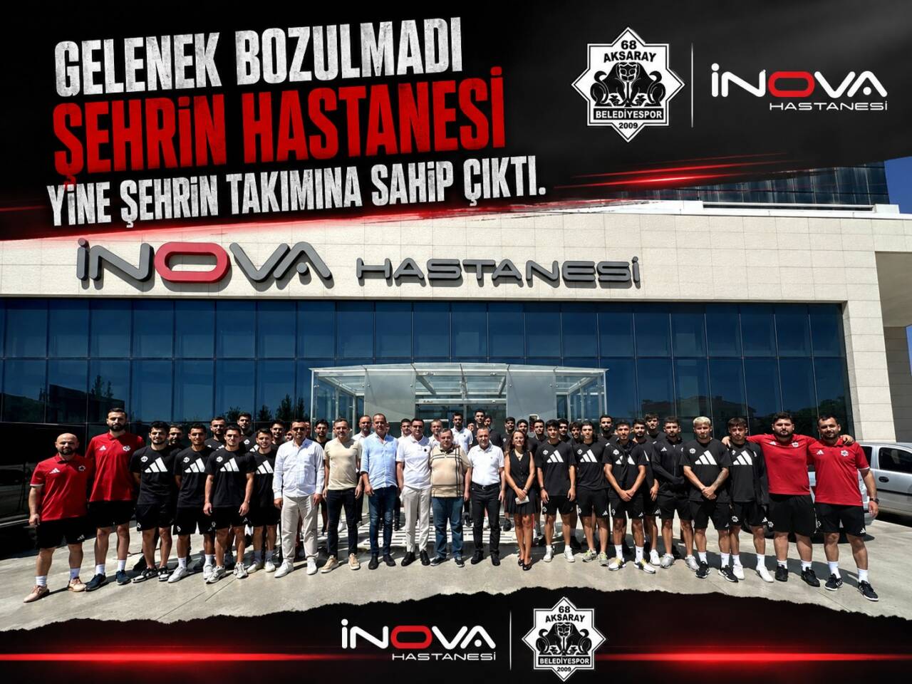 Aksarayspor’un sağlık sponsoru İnova oldu