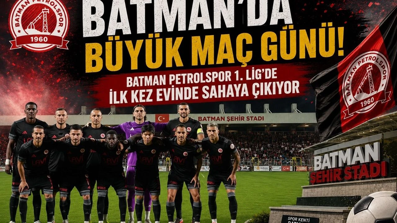 Batman’da Büyük Maç Günü! Batman Petrolspor 1. Lig’de İlk Kez Evinde Sahaya Çıkıyor