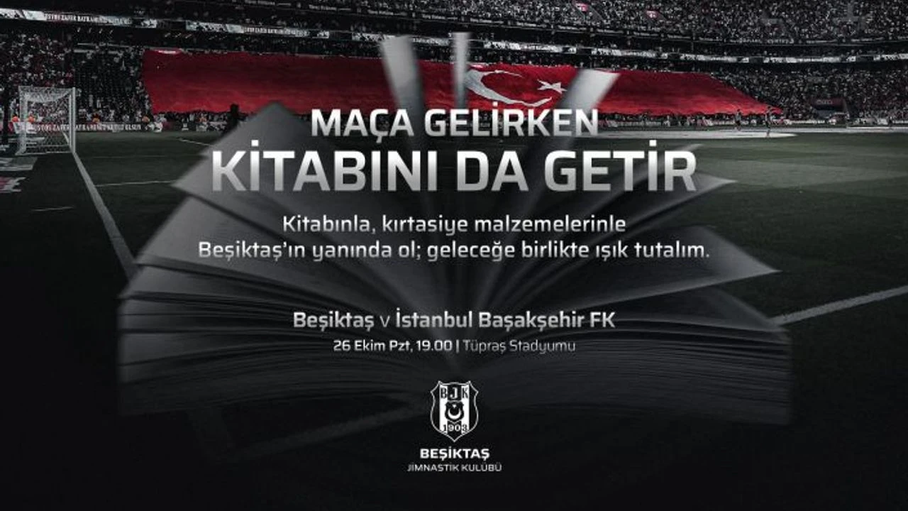 Beşiktaş'tan Taraftarlarına Anlamlı Çağrı! Maça Gelirken Kitabını da Getir
