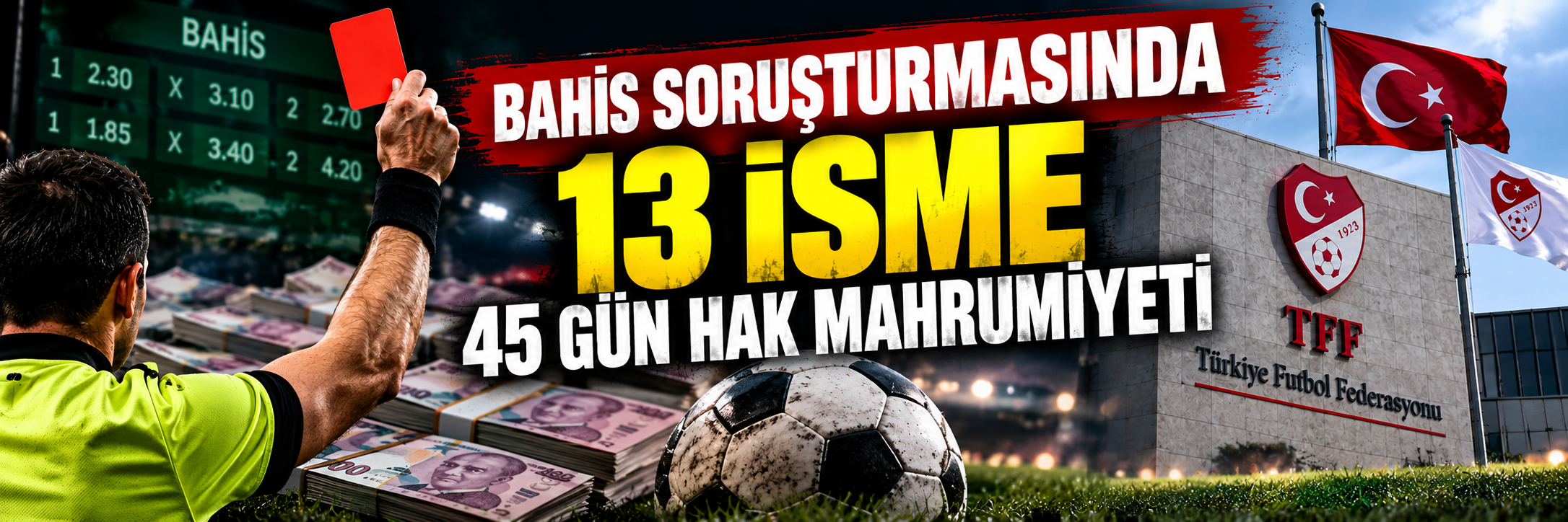 Bahis soruşturmasında 13 isme 45 gün hak mahrumiyeti