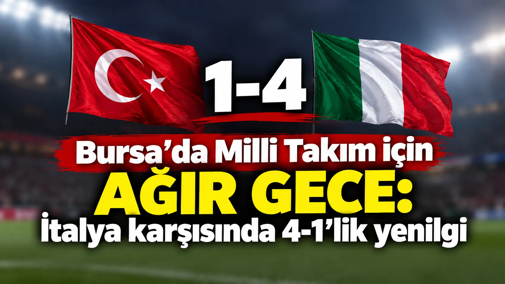 Türkiye, İtalya’ya Bursa’da 4-1 yenildi