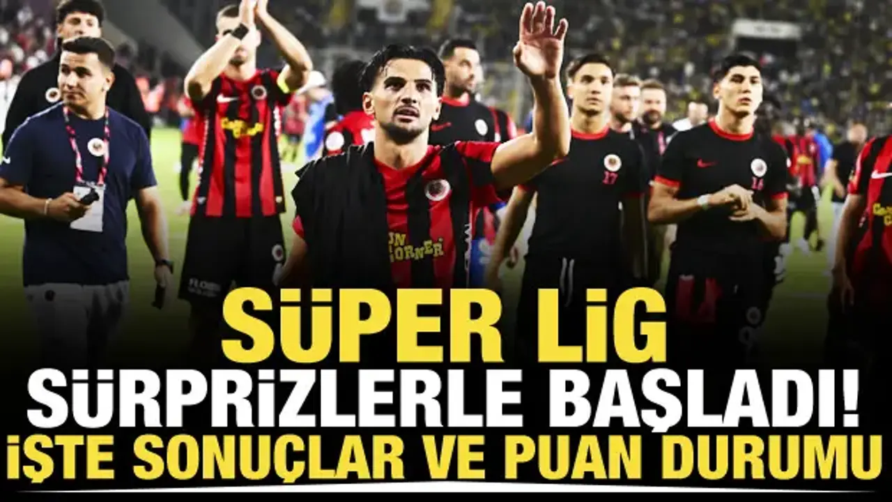 İlk haftadan büyük sürprizler! Süper Lig'de sonuçlar ve puan durumu