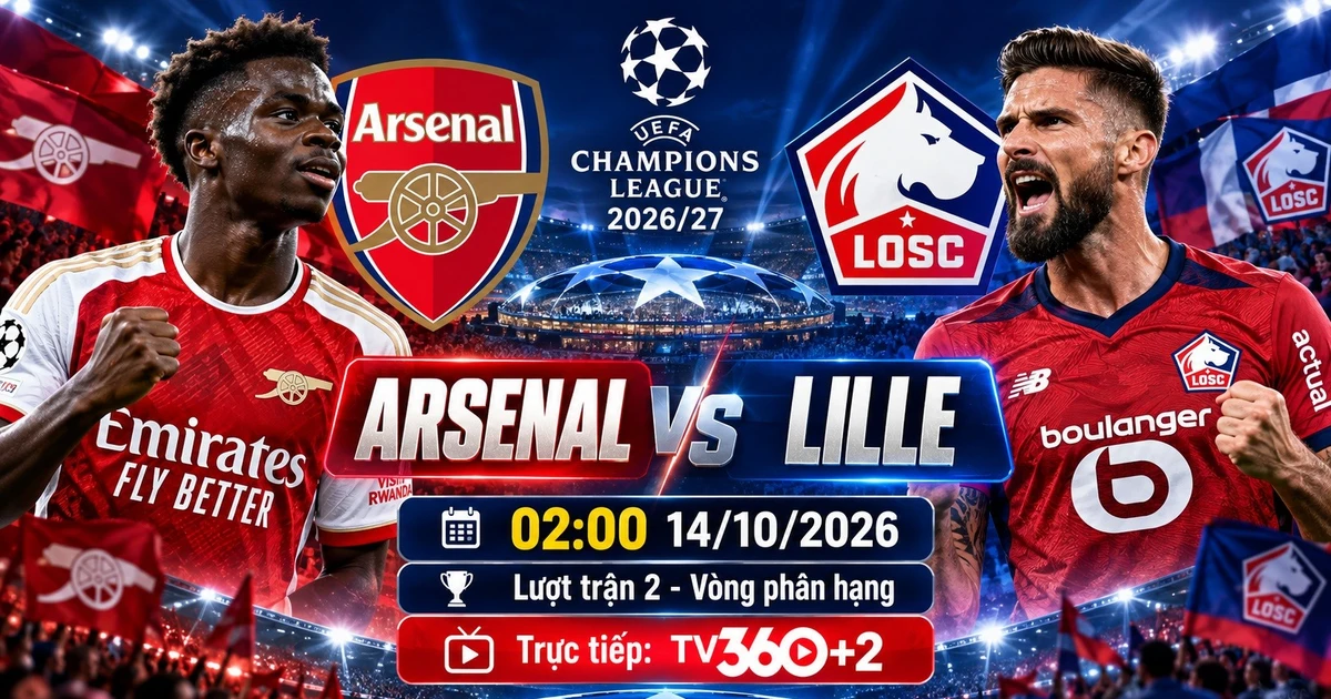 Arsenal - Lille maçı, 14 Ekim saat 02:00'de: Topçular ikinci galibiyetlerini hedefliyor.