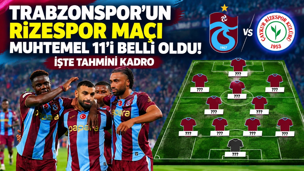 Trabzonspor'un Rizespor maçı muhtemel 11'i belli oldu! İşte tahmini kadro