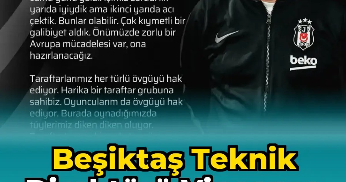 Beşiktaş Teknik Direktörü Vincenzo Italiano Maç Sonu Açıklamalarını Paylaştı