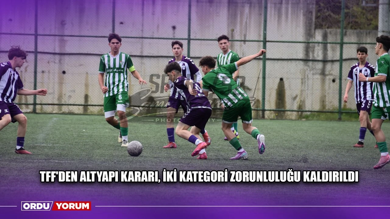 TFF'den Altyapı Kararı, İki Kategori Zorunluluğu Kaldırıldı