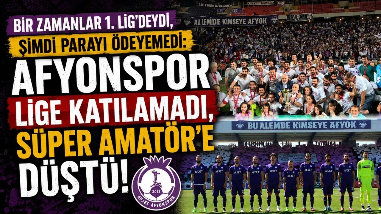 Bir zamanlar 1. Lig’deydi, şimdi parayı ödeyemedi: Afyonspor lige katılamadı, Süper Amatör’e düştü!