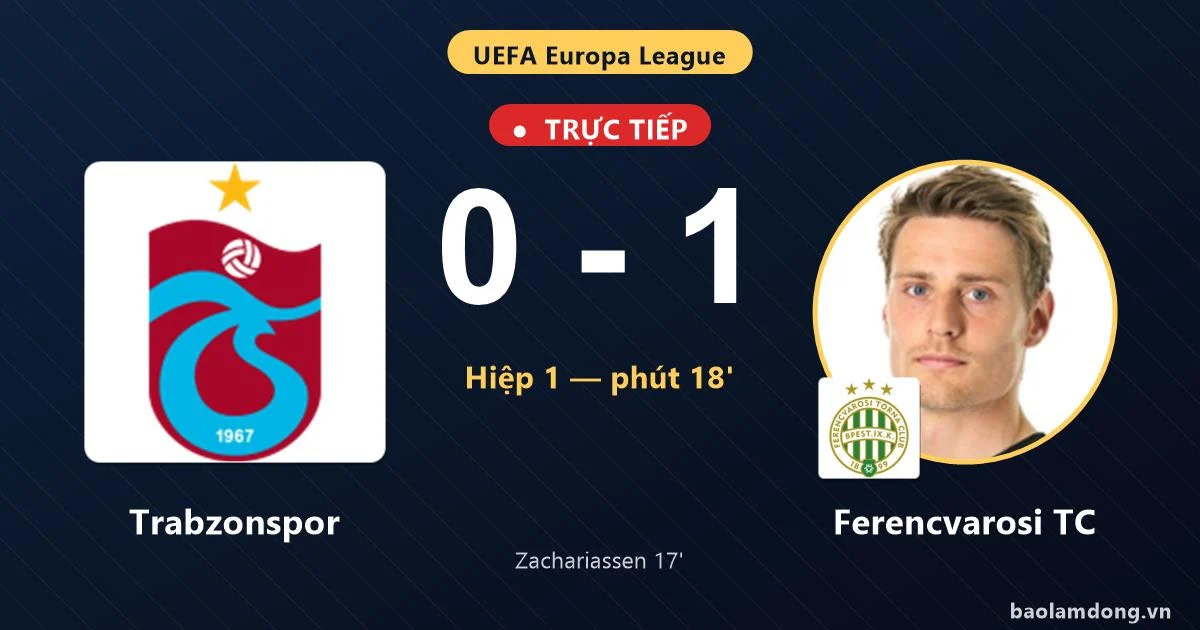 CANLI Trabzonspor vs Ferencvarosi TC: İkinci yarı başlıyor, Ferencvarosi TC 1-0 önde