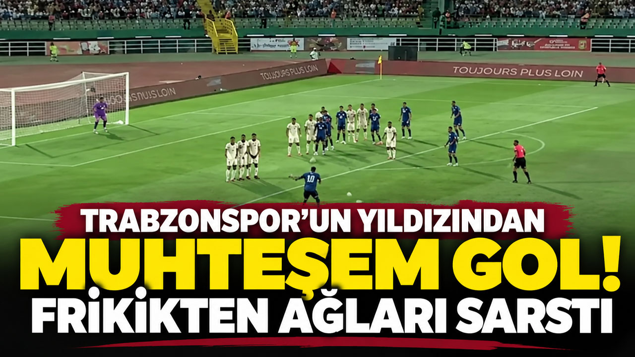 Trabzonspor'un yıldızından muhteşem gol! Cabral frikikten ağları sarstı