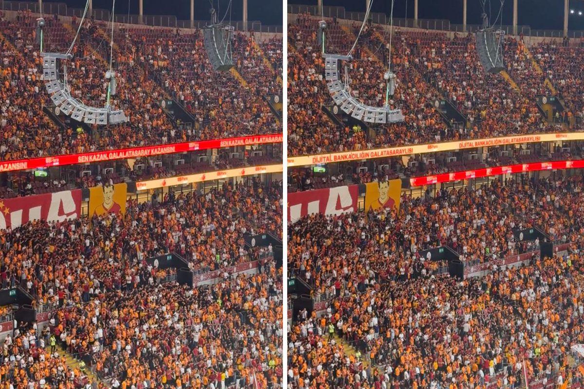 RAMS Park'ta tek ses! Galatasaray tribünlerinden 'Mustafa Kemal'in askerleriyiz' tezahüratı