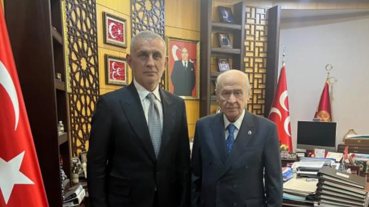Devlet Bahçeli ile TFF Başkanı Hacıosmanoğlu bir araya geldi
