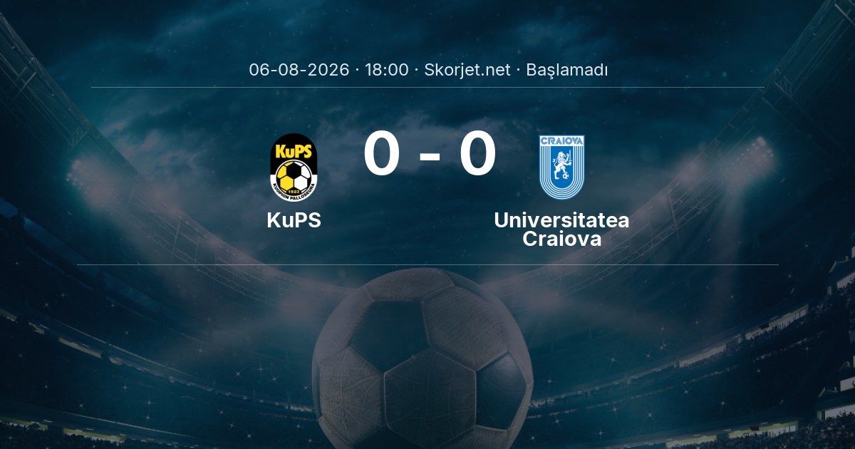 CANLI ANLATIM | KuPS - Universitatea Craiova maçı: Kadro, diziliş, istatistik... (Avrupa Ligi)