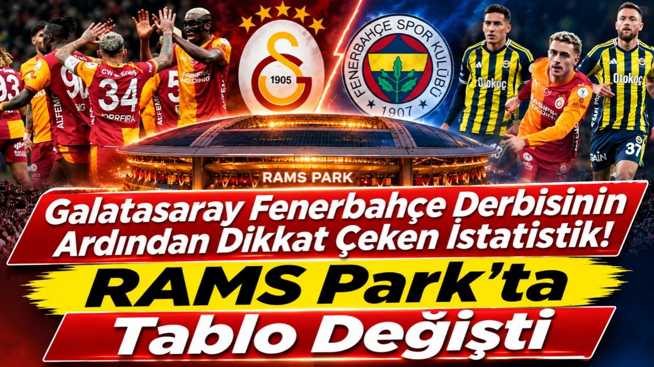 Galatasaray Fenerbahçe Derbisinin Ardından Dikkat Çeken İstatistik! RAMS Park'ta Tablo Değişti