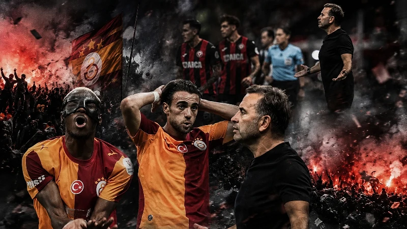 Galatasaray Süper Lig'in ilk maçında takıldı ortalık karıştı!